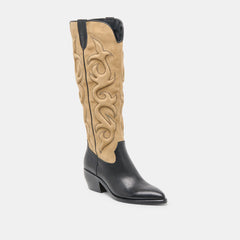 MIRLA BOOTS BLACK MULTI LEATHER