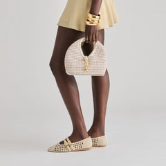 BAYLEE WOVEN BALLET FLATS CREME WOVEN STELLA