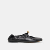 CORNEL FLATS BLACK LEATHER