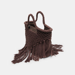 BIRCH HANDBAG CHOCOLATE CROCHET