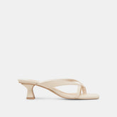 BREVEL WIDE HEELS BONE LEATHER