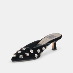 CLARA HEELS NERO VELVET