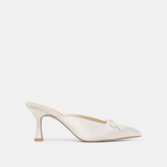 CLEO HIGH HEELS OFF WHITE SATIN