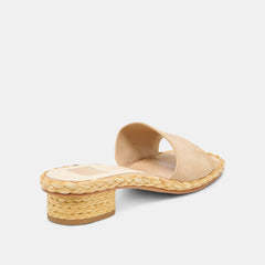 DIXI WIDE SANDALS CAMEL SUEDE