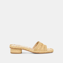 DIXI WIDE SANDALS LT NATURAL CROSS HATCH RAFFIA