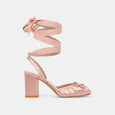 TISHA HEELS LT BLUSH SATIN