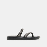 AMARY STUD SANDALS BLACK LEATHER