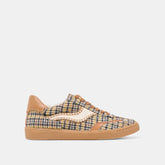 NOTICE STITCH SNEAKERS YELLOW PLAID TWEED