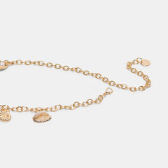 SHELL CHAIN LINK BELT GOLD