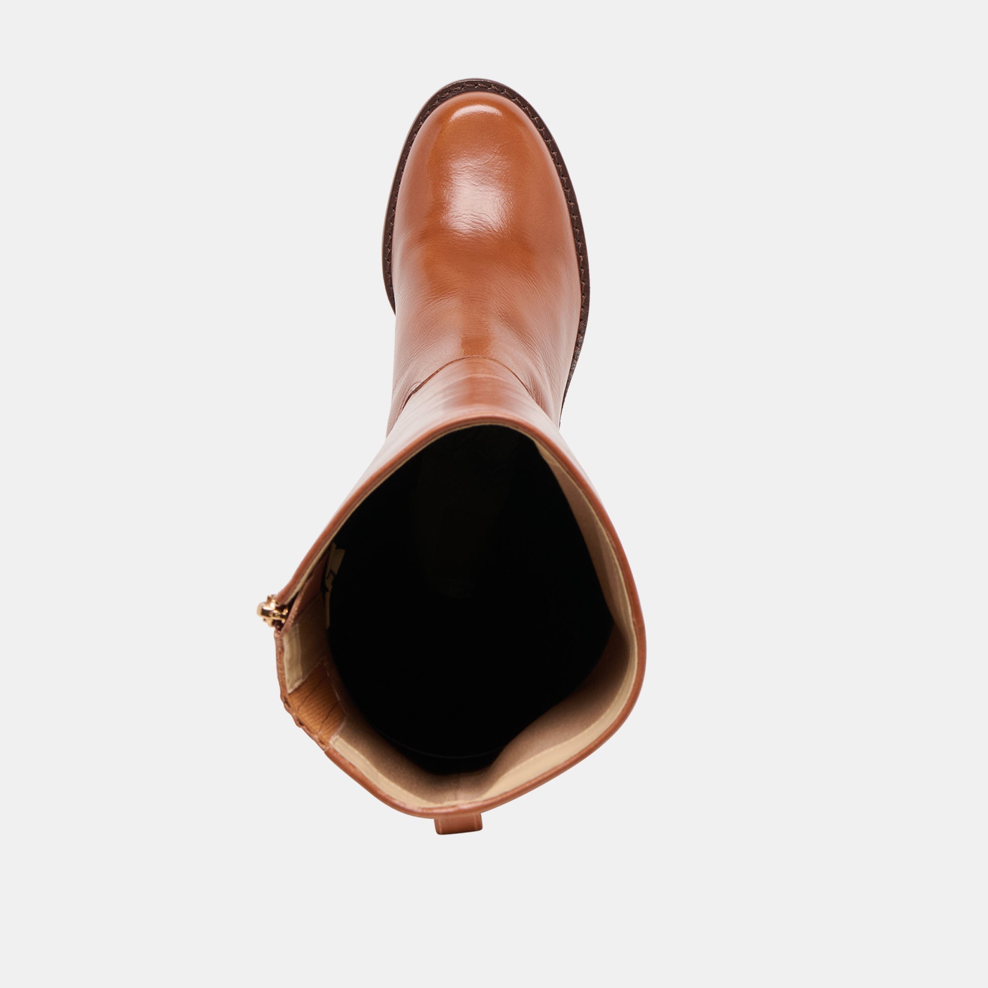 LUCYLE WIDE CALF BOOTS TAN LEATHER