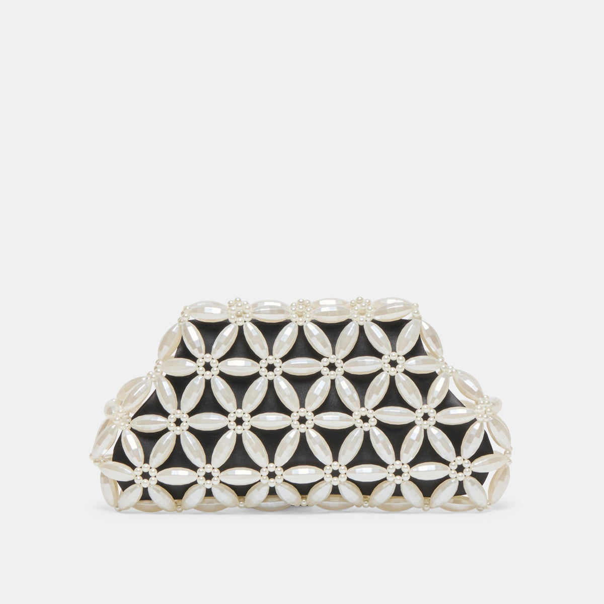 MARLOW CLUTCH BLACK SATIN PEARL