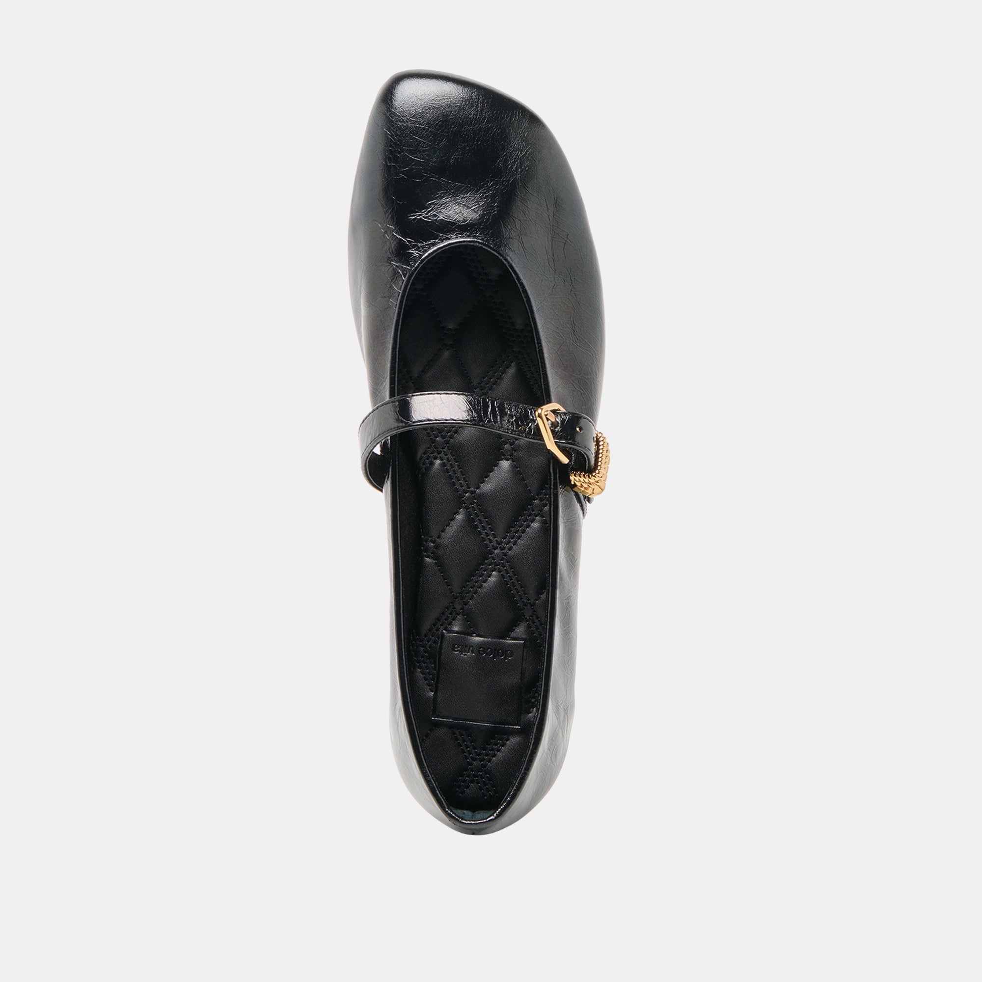 ALIZZA BALLET FLATS MIDNIGHT CRINKLE PATENT