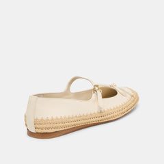 BETONY BALLET FLATS OFF WHITE LEATHER