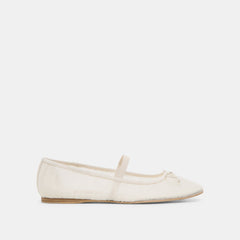 RAEVEN BALLET FLATS WHITE TULLE