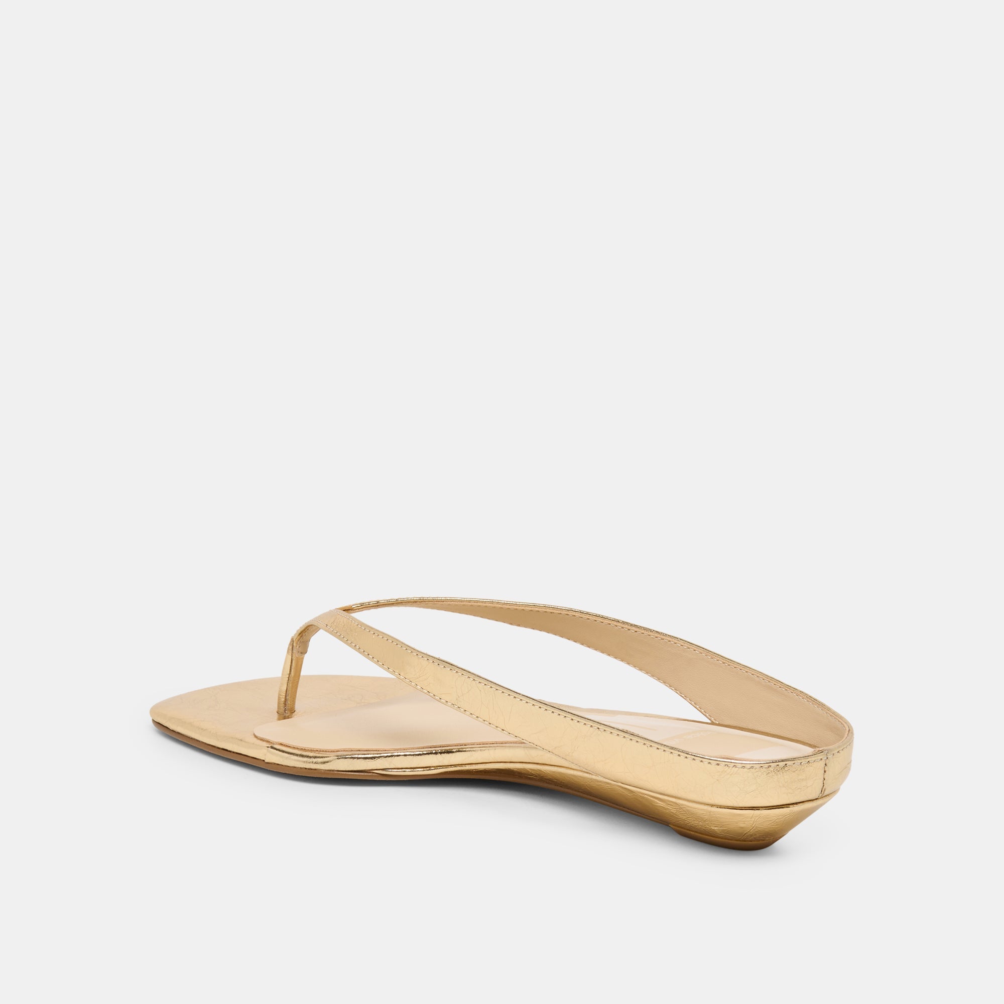 GIZEL SANDALS GOLD CRINKLE PATENT