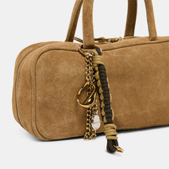 SANTINA HANDBAG TAUPE SUEDE
