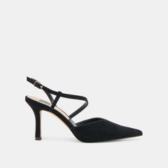 KAMRA HEELS ONYX SUEDE