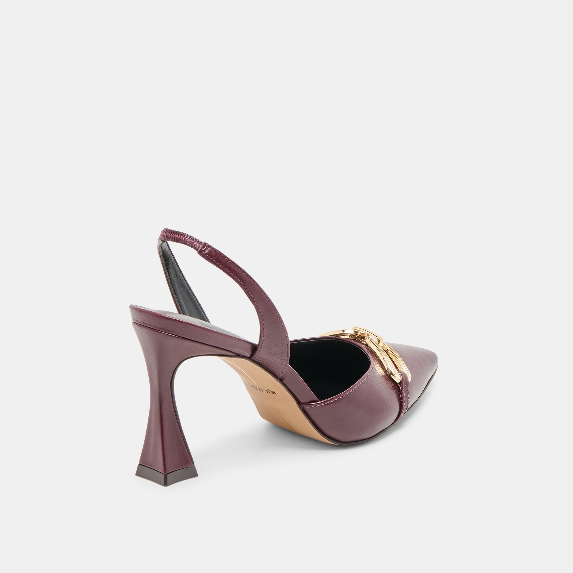MALIK HEELS CRANBERRY CRINKLE PATENT