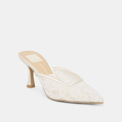 CLEO HIGH HEELS TRUE WHITE LACE
