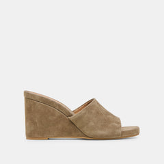 HOLTA WEDGES OLIVE SUEDE