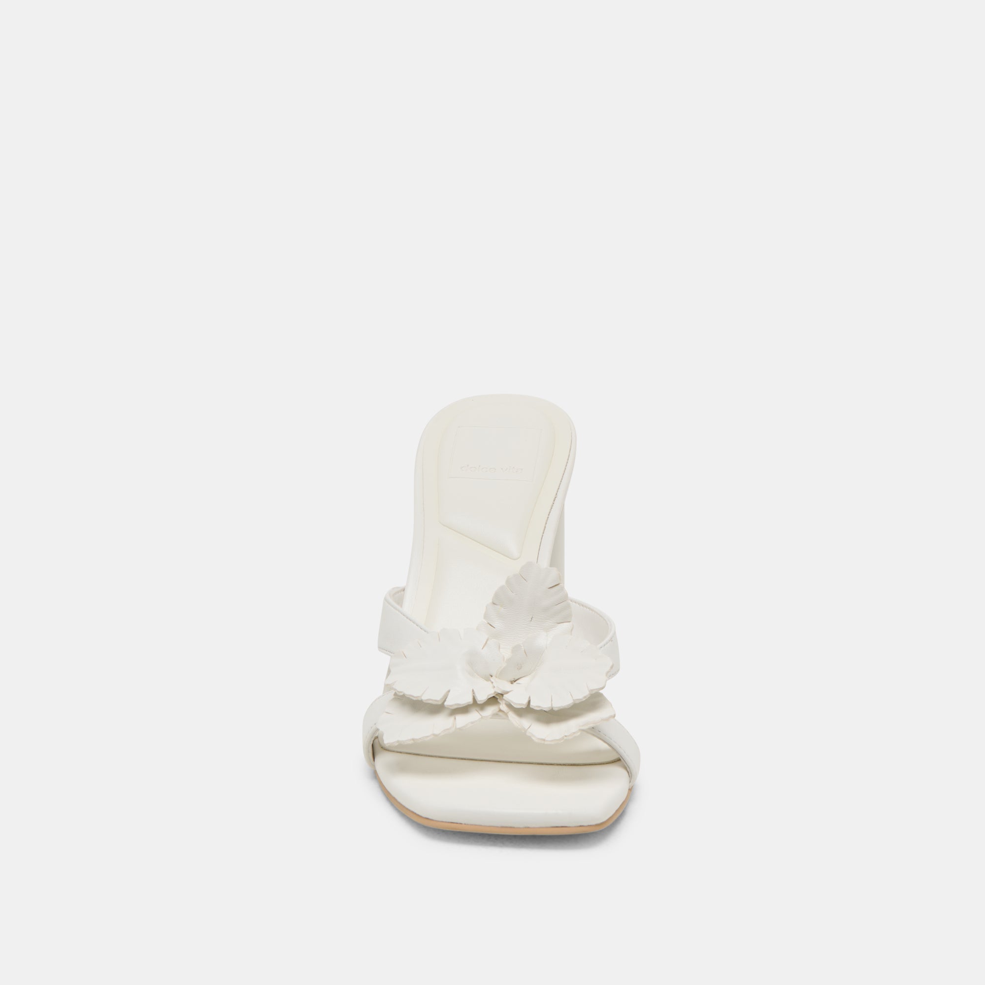 NIKIL HEELS WHITE LEATHER