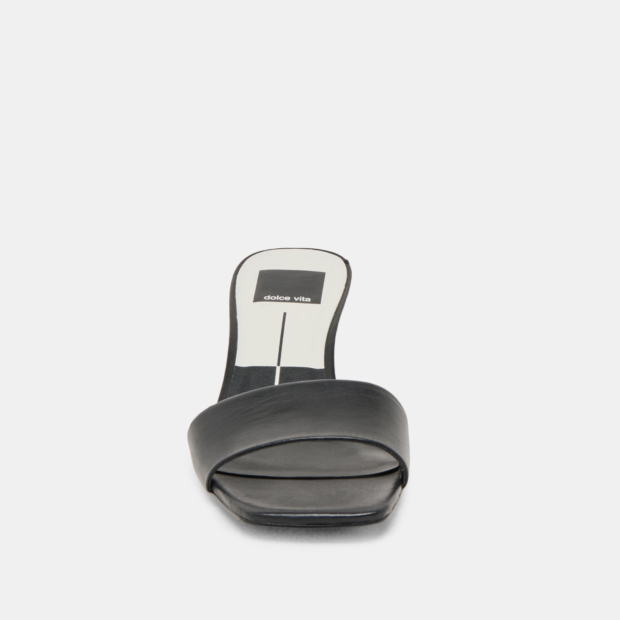 REXA WIDE HEELS BLACK LEATHER