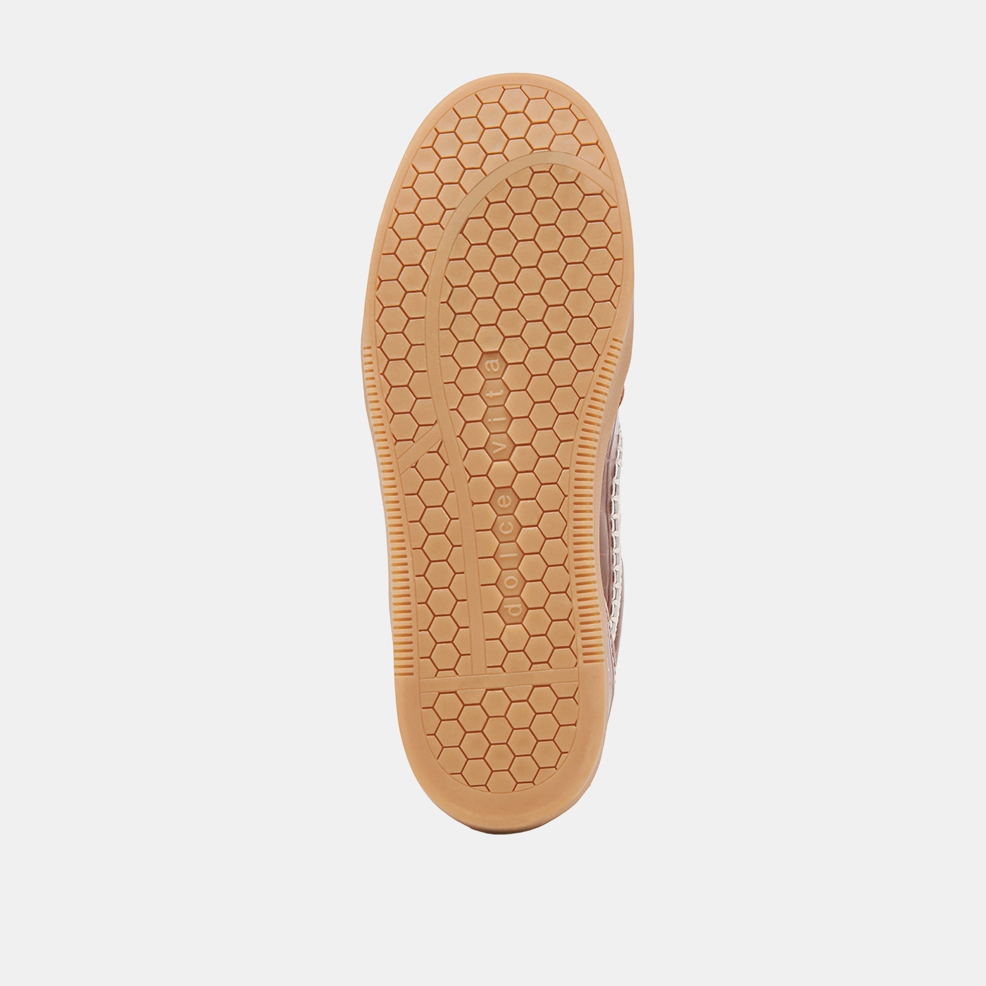 NOTICE STITCH  SNEAKERS COGNAC CROCO EMBOSSED LEATHER