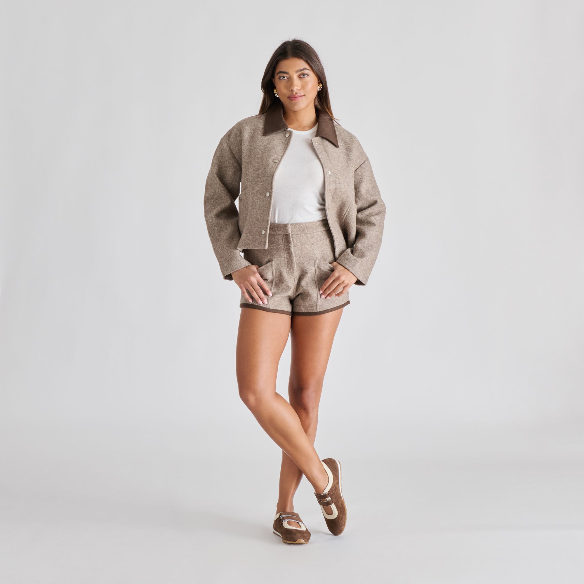 SWAN SNEAKERS DK BROWN SUEDE